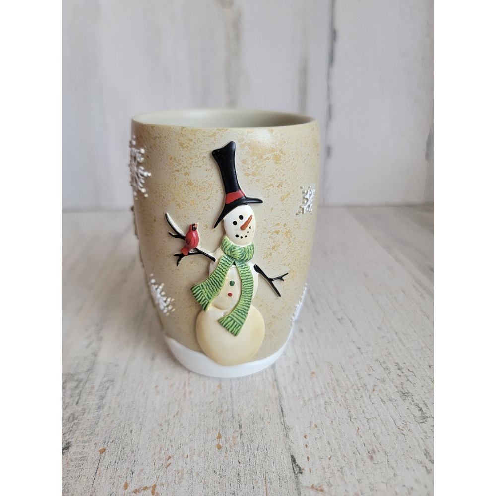 Kohls Snowman toothbrush‎ cup bathroom snow Xmas home decor
